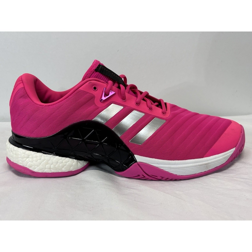 Adidas Barricade 2018 Boost Tennis Shoes AH2093 Shock Pink RARE Sz 14 Mens